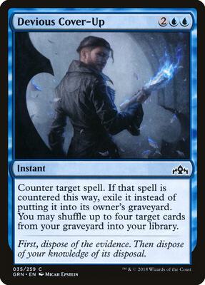 Devious Cover-Up card from Guilds of Ravnica
