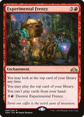 Experimental Frenzy card from Guilds of Ravnica