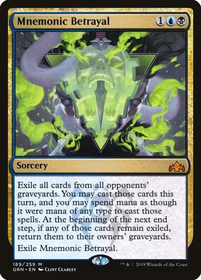 Mnemonic Betrayal card from Guilds of Ravnica