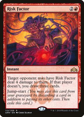Risk Factor card from Guilds of Ravnica