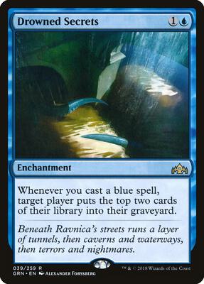 Drowned Secrets card from Guilds of Ravnica