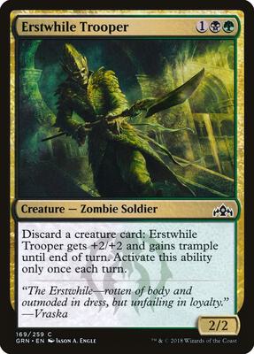 Erstwhile Trooper card from Guilds of Ravnica