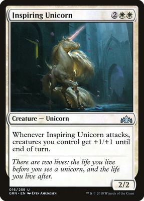 Inspiring Unicorn card from Guilds of Ravnica
