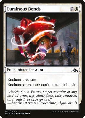 Luminous Bonds card from Guilds of Ravnica