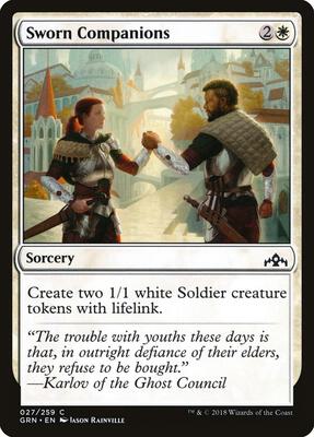 Sworn Companions card from Guilds of Ravnica