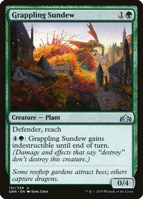 Grappling Sundew card from Guilds of Ravnica