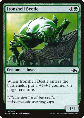 Ironshell Beetle card from Guilds of Ravnica