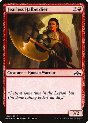 Fearless Halberdier card from Guilds of Ravnica