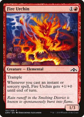 Fire Urchin card from Guilds of Ravnica