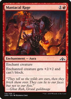 Maniacal Rage card from Guilds of Ravnica