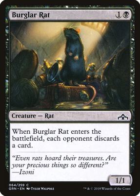 Burglar Rat card from Guilds of Ravnica