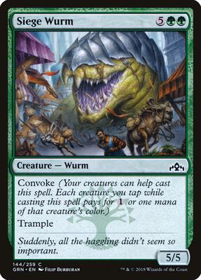 Siege Wurm card from Guilds of Ravnica