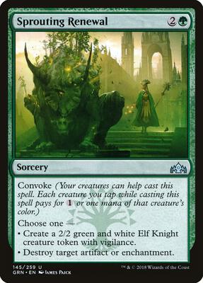 Sprouting Renewal card from Guilds of Ravnica