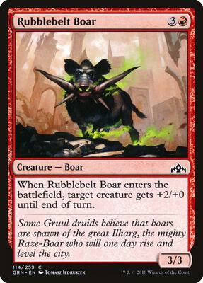 Rubblebelt Boar card from Guilds of Ravnica