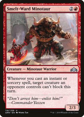 Smelt-Ward Minotaur card from Guilds of Ravnica