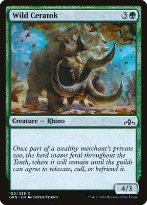 Wild Ceratok card from Guilds of Ravnica