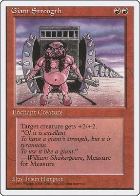Giant Strength card from Fourth Edition
