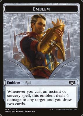 Emblem - Ral, Izzet Viceroy card from Mythic Edition: Guilds of Ravnica