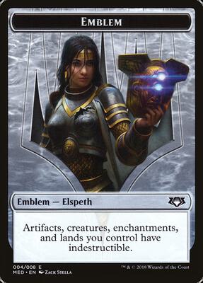 Emblem - Elspeth, Knight-Errant card from Mythic Edition: Guilds of Ravnica