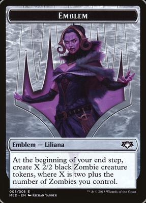 Emblem - Liliana, the Last Hope card from Mythic Edition: Guilds of Ravnica