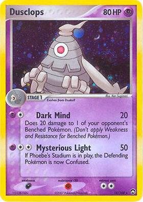 Dusclops - 14/108 (EX Power Keepers) card from Deck Exclusives