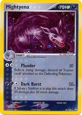 Mightyena - 18/108 (Cosmos Holo) card from Deck Exclusives