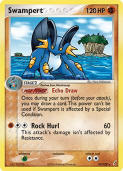 Swampert - 27/100 (EX Crystal Guardians) card from Deck Exclusives