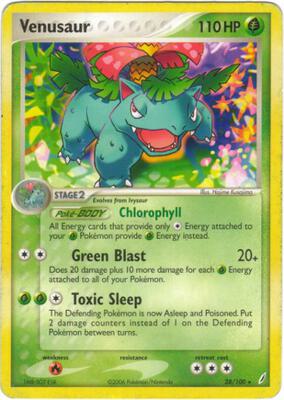 Venusaur - 28/100 (EX Crystal Guardians) card from Deck Exclusives