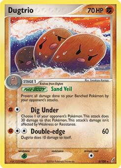 Dugtrio - 5/100 (EX Crystal Guardians) card from Deck Exclusives