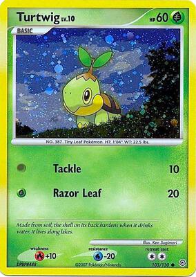 Turtwig - 103/130 (Cosmos Holofoil) card from League & Championship Cards