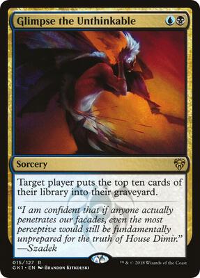 Glimpse the Unthinkable card from Guilds of Ravnica: Guild Kits