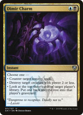 Dimir Charm card from Guilds of Ravnica: Guild Kits