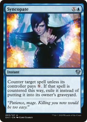 Syncopate card from Guilds of Ravnica: Guild Kits
