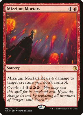 Mizzium Mortars card from Guilds of Ravnica: Guild Kits