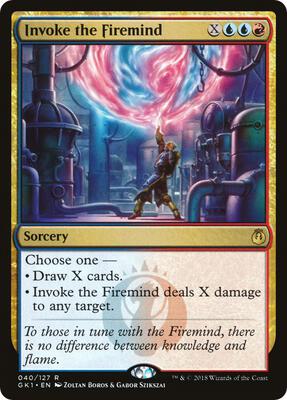 Invoke the Firemind card from Guilds of Ravnica: Guild Kits
