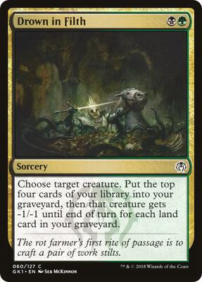 Drown in Filth card from Guilds of Ravnica: Guild Kits