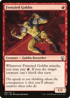 Frenzied Goblin card from Guilds of Ravnica: Guild Kits