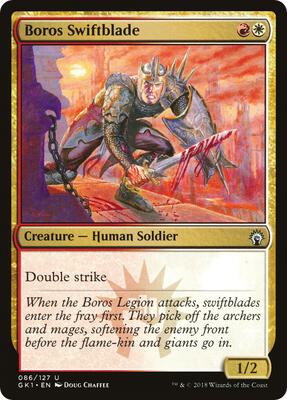 Boros Swiftblade card from Guilds of Ravnica: Guild Kits