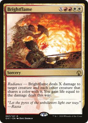 Brightflame card from Guilds of Ravnica: Guild Kits