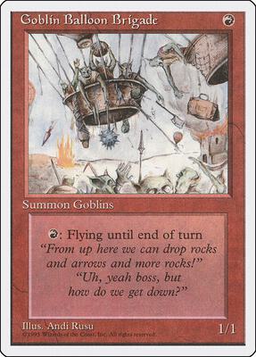 Goblin Balloon Brigade card from Fourth Edition