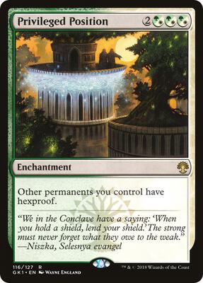 Privileged Position card from Guilds of Ravnica: Guild Kits