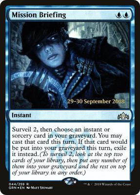 Mission Briefing card from Prerelease Cards