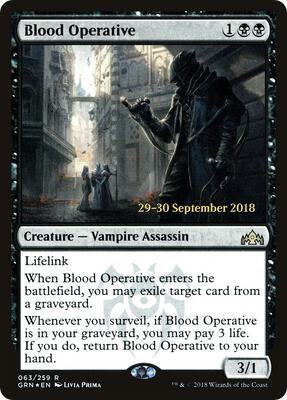 Blood Operative card from Prerelease Cards