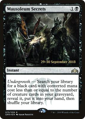Mausoleum Secrets card from Prerelease Cards