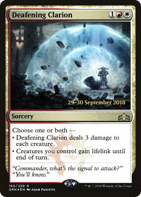 Deafening Clarion card from Prerelease Cards