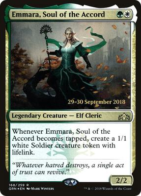 Emmara, Soul of the Accord card from Prerelease Cards