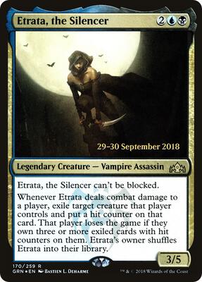 Etrata, the Silencer card from Prerelease Cards