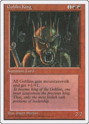 Goblin King card from Fourth Edition