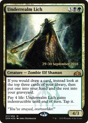 Underrealm Lich card from Prerelease Cards