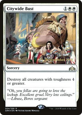 Citywide Bust card from Prerelease Cards